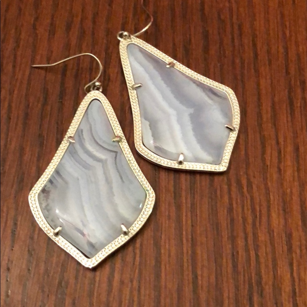 Blue Lace Agate Alexandra Earrings